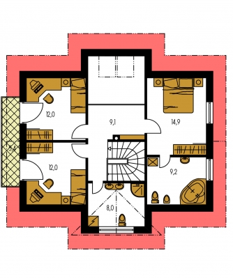 Floor plan of second floor - PREMIER 178